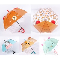 Kids Dome Umbrella Animal Face with 3D Ears Assorted - Random Design and Colour Supplied Pack of 4 images 0