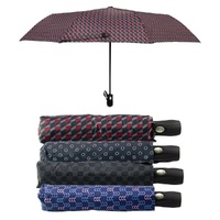 Compact Folding Umbrella Geometric Prints Push Button Assorted - Random Design and Colour Supplied Pack of 4 images 0