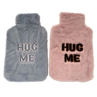 Health & Beauty Soft Plush Hot Water Bottle Cover Hug Me with Velcro - Random Colour Supplied Pack of 5 images 0