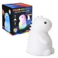 InnoVibe Colour-Changing Squishy Dinosaur Silicone Touch Lamp Pack of 2 images 0