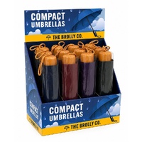 Compact Umbrellas Assorted Colours Counter Display of 12 Bundle of 6 images 0