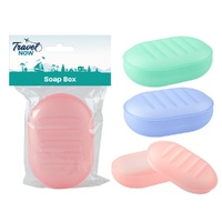 Travel Now Travel Soap Box Assorted Colours - Random Colour Supplied Pack of 3 images 0
