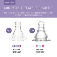 Momeasy Standard Neck Baby Feeding Bottle 240mL Anti-Colic 0m+ - Random Design and Colour Supplied images 0