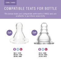 Momeasy Standard Neck Baby Feeding Bottle 240mL with Handles 0m+ - Random Design and Colour Supplied images 0