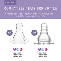 Momeasy Standard Neck Baby Feeding Bottle 120mL Anti-Colic 0m+ - Random Design and Colour Supplied images 0