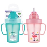 Momeasy Baby Training Cup 210mL with Straw and Handles 9m+ - Random Design and Colour Supplied Pack of 4 images 0