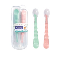 Momeasy Silicone Tip Baby Spoon Set 2 Pack in Plastic Case Bundle of 6 images 0