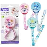 Momeasy Pacifier Clip Dummy Holder 0m+ - Random Design and Colour Supplied Pack of 2 images 0