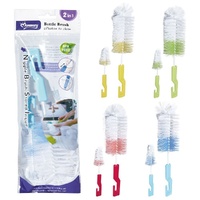 Momeasy 2 in 1 Bottle Brush Set with Teat Brush Stored Inside - Random Colour Supplied Bundle of 6 images 0