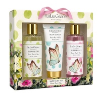 Lulu Grace Sweet Pea & Pear Bath Gift Set Shower Gel 200mL, Bubble Bath 200mL & Body Lotion 110mL Bundle of 2 im