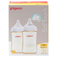 Pigeon SofTouch BPP Nursing Bottle PPSU Twin Pack 240mL images 0