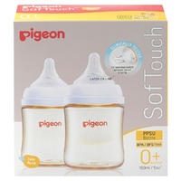 Pigeon SofTouch BPP Nursing Bottle PPSU Twin Pack 160mL images 0
