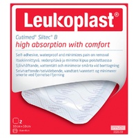Leuko Leukoplast Cutimed Siltec B Foam Dressing 10cm x 10cm 2 Pack images 0