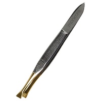Manicare Slant Tweezers Gold Tipped x 3 images 0