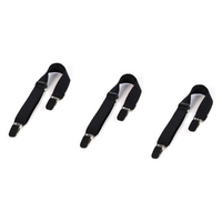 Hollywood Fashion Secrets Hip Hugger Adjustable Belt No Buckle Black Pack of 3 images 0