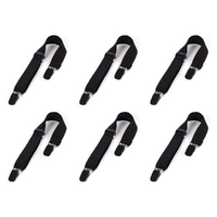 Hollywood Fashion Secrets Hip Hugger Adjustable Belt No Buckle Black Pack of 6 images 0