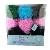 Beauty & Me Bath & Shower Netting Sponge Bright Tub of 36 Bundle of 4 images 0