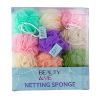 Beauty & Me Bath & Shower Netting Sponge Pastel Tub of 36 Bundle of 3 images 0