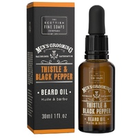 Scottish Fine Soaps Men's Grooming Thistle & Black Pepper Beard Oil 30mL Pack of 4 images 0