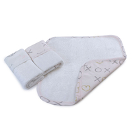 Bubba Blue Bamboo Pink Bloom Face Washers 3 pack Newborn Gift Face Towel images 0