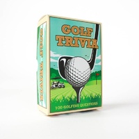 Novelty Gift Golf Trivia Card Game 100 Golfing Questions Pack of 5 images 0