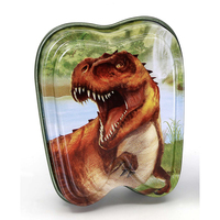 Dino World Small Tooth Shaped Tooth Fairy Tin Brown Dinosaur images 0