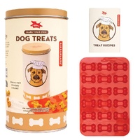 Kikkerland Kobe Make Your Own Dog Treats Tin with Silicone Mould and Recipes Pack of 2 images 0