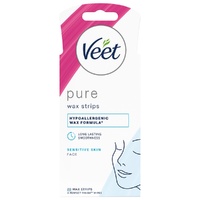 Veet PURE Cold Wax Strips Face Sensitive Skin 20 Pack images 0