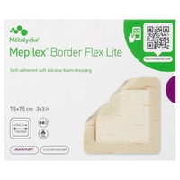 Molnlycke Mepilex Border Flex Lite Foam Dressing 7.5cm x 7.5cm 5 Pack images 0