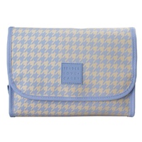 Tender Love + Carry Blue Cream Houndstooth Roll-Up Toiletry Bag 25 x 18 x 8 cm Pack of 3 images 0