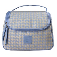 Tender Love + Carry Blue Cream Houndstooth Weekender Wash Bag 26 x 18 x 10 cm Pack of 3 images 0