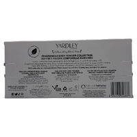 Yardley Body Powder Gift Set Lavender Rose Lily 3 x 50g Vegan Plant Based images 0