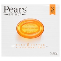 Pears Pure & Gentle Soap With Natural Oils 3 x 125g images 0
