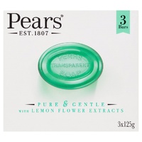 Pears Pure & Gentle Soap With Lemon Flower Extracts 3 x 125g images 0