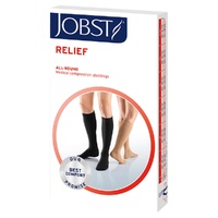 JOBST Relief Knee High Closed Toe Large Black 15-20mmHg images 0