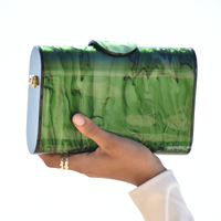 Culturesse Eulla Artsy Resin Clutch (Emerald Green) images 0