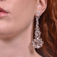 Culturesse Isadora Beaded Floral Drop Earrings (My ears are pierced) images 0