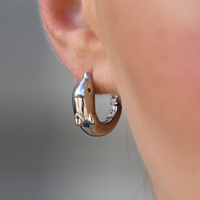 Culturesse Swarna Artisan Dolphin Hoop Earrings (Silver) images 0