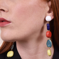 Culturesse Claudette Color Drops Statement Earrings (for pierced ears) images 0