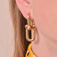 Culturesse Dairine Gold Solid Huggie Earrings images 0