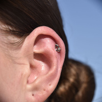 Culturesse Capricorn Helix Screw Back Earring (Silver Single Piece) images 0