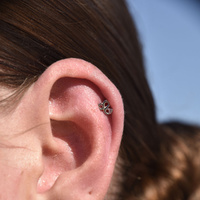 Culturesse Leo Helix Screw Back Earring (Silver Single Piece) images 0