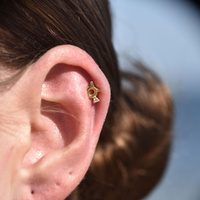 Culturesse Taurus Helix Screw Back Earring (Gold Single Piece) images 0