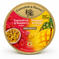 Cavendish & Harvey Mini Drops Passionfruit Pineapple Mango 130g 4 Pack images 0