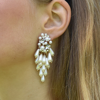Culturesse Angelica Runway Pearl Splash Earrings (my ears are pierced) images 0