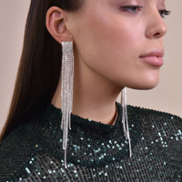 Culturesse Geovana Crystal Diamante Earrings (my ears are not pierced) images 0
