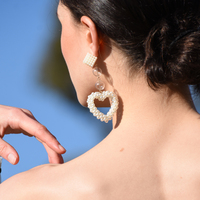 Culturesse Iris Pearly Heart Drop Earrings (My ears are not pierced) images 0