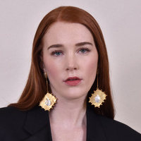 Culturesse Florence Luxury 24K Gold Dangle Earrings Clear Quartz (my ears are pierced) images 0