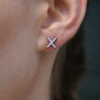 Culturesse Kiss Hug Mismatched Stud Earrings (Silver) images 0