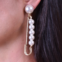 Culturesse Lilou Pearl Pin Statement Earrings (my ears are pierced) images 0